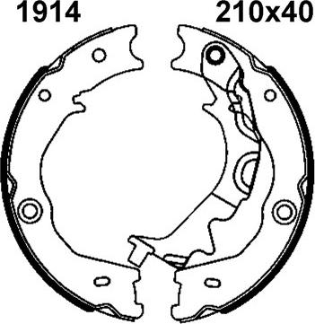 BSF 01914 - Jeu de mâchoires de frein, frein de stationnement cwaw.fr