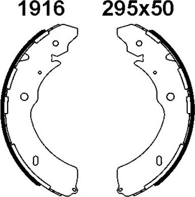 BSF 01916 - Jeu de mâchoires de frein cwaw.fr