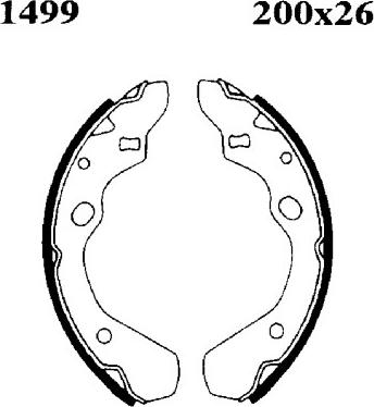 BSF 01499 - Jeu de mâchoires de frein cwaw.fr