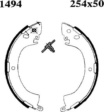 BSF 01494 - Jeu de mâchoires de frein cwaw.fr