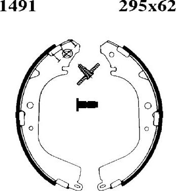 BSF 01491 - Jeu de mâchoires de frein cwaw.fr