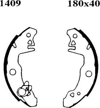 BSF 01409 - Jeu de mâchoires de frein cwaw.fr