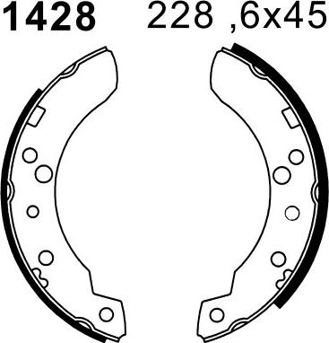 BSF 01428 - Jeu de mâchoires de frein cwaw.fr