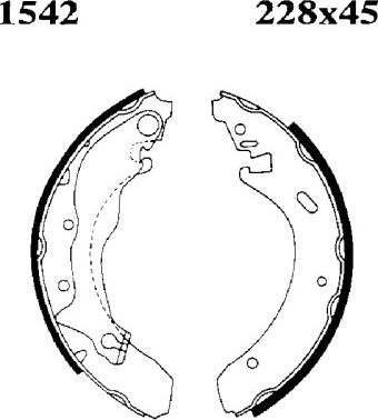 BSF 01542 - Jeu de mâchoires de frein cwaw.fr