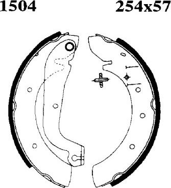 BSF 01504 - Jeu de mâchoires de frein cwaw.fr