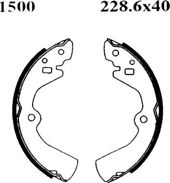 BSF 01500 - Jeu de mâchoires de frein cwaw.fr