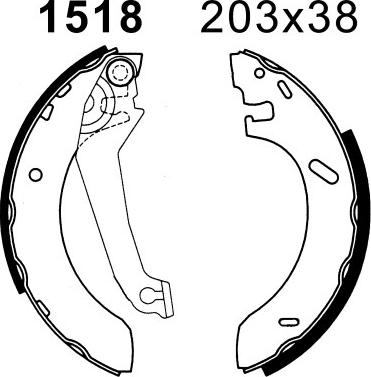 BSF 01518 - Jeu de mâchoires de frein cwaw.fr