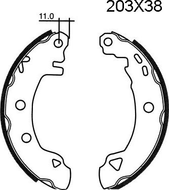 BSF 01587 - Jeu de mâchoires de frein cwaw.fr