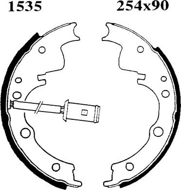 BSF 06261 - Jeu de mâchoires de frein cwaw.fr