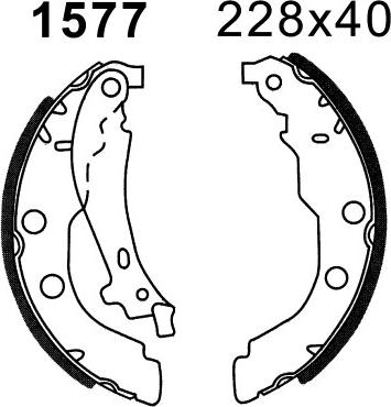 BSF 01577 - Jeu de mâchoires de frein cwaw.fr