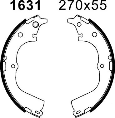 BSF 01631 - Jeu de mâchoires de frein cwaw.fr