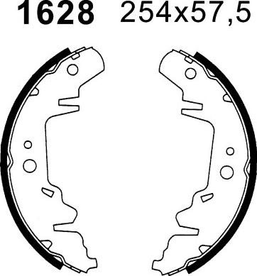 BSF 01628 - Jeu de mâchoires de frein cwaw.fr