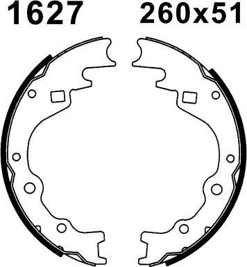 BSF 01627 - Jeu de mâchoires de frein cwaw.fr