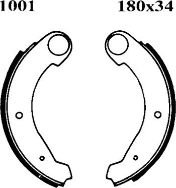 BSF 01001 - Jeu de mâchoires de frein cwaw.fr