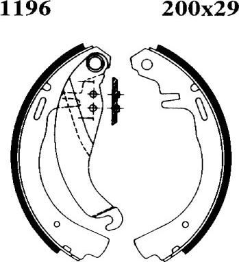 BSF 01196 - Jeu de mâchoires de frein cwaw.fr