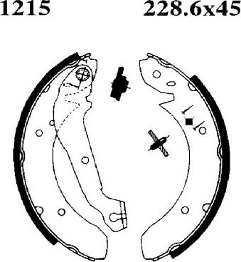 BSF 01215 - Jeu de mâchoires de frein cwaw.fr