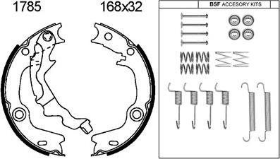 BSF 01785K - Jeu de mâchoires de frein, frein de stationnement cwaw.fr