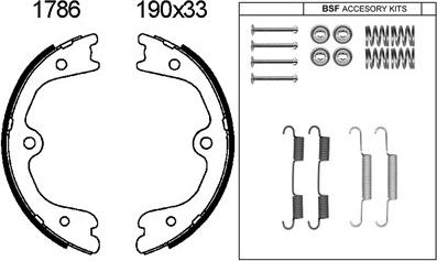 BSF 01786K - Jeu de mâchoires de frein, frein de stationnement cwaw.fr