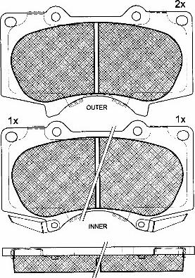 BSF 10945 - Kit de plaquettes de frein, frein à disque cwaw.fr