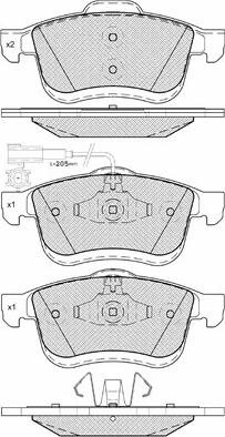 BSF 10963 - Kit de plaquettes de frein, frein à disque cwaw.fr