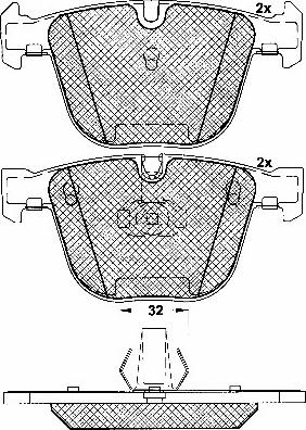 BSF 10900 - Kit de plaquettes de frein, frein à disque cwaw.fr