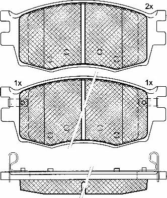 BSF 10901 - Kit de plaquettes de frein, frein à disque cwaw.fr