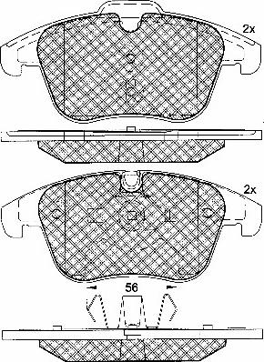 CAR PNT6841A - Kit de plaquettes de frein, frein à disque cwaw.fr