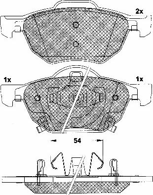 BSF 10910 - Kit de plaquettes de frein, frein à disque cwaw.fr