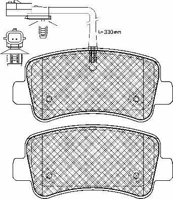 HELLA 530032821 - Kit de plaquettes de frein, frein à disque cwaw.fr