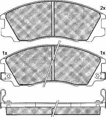 Ashika 50H06 - Kit de plaquettes de frein, frein à disque cwaw.fr