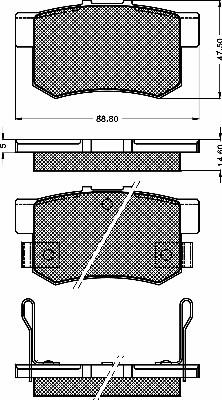 BSF 10496 - Kit de plaquettes de frein, frein à disque cwaw.fr