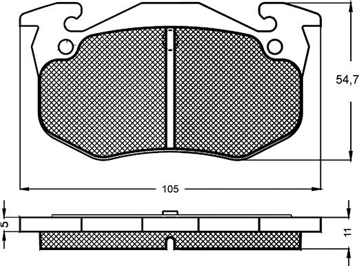 BSF 10455 - Kit de plaquettes de frein, frein à disque cwaw.fr