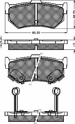 BSF 10464 - Kit de plaquettes de frein, frein à disque cwaw.fr