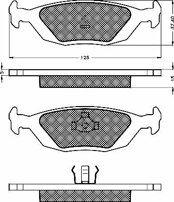 BSF 10460 - Kit de plaquettes de frein, frein à disque cwaw.fr