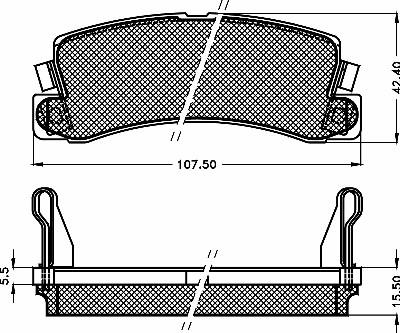 BSF 10468 - Kit de plaquettes de frein, frein à disque cwaw.fr