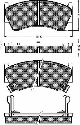 BSF 10406 - Kit de plaquettes de frein, frein à disque cwaw.fr