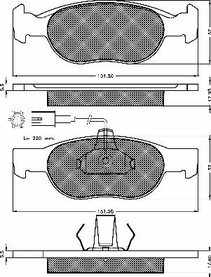 BSF 10401 - Kit de plaquettes de frein, frein à disque cwaw.fr