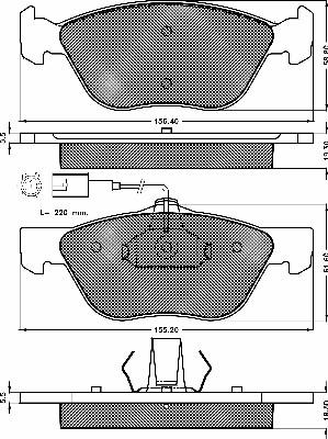 BSF 10403 - Kit de plaquettes de frein, frein à disque cwaw.fr