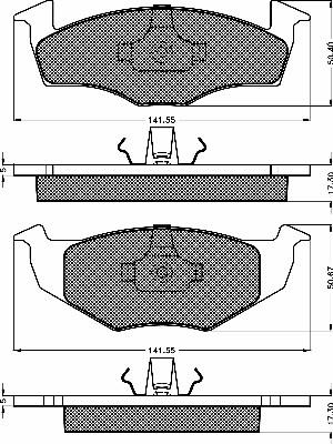 BSF 10417 - Kit de plaquettes de frein, frein à disque cwaw.fr