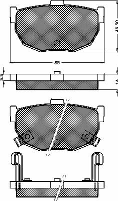 BSF 10489 - Kit de plaquettes de frein, frein à disque cwaw.fr