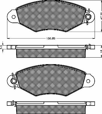 BSF 10430 - Kit de plaquettes de frein, frein à disque cwaw.fr