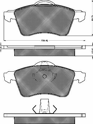 BSF 10421 - Kit de plaquettes de frein, frein à disque cwaw.fr