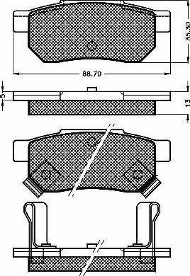 BSF 10471 - Kit de plaquettes de frein, frein à disque cwaw.fr