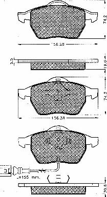 BSF 10542 - Kit de plaquettes de frein, frein à disque cwaw.fr