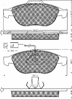 BENDIX 571933 - Kit de plaquettes de frein, frein à disque cwaw.fr