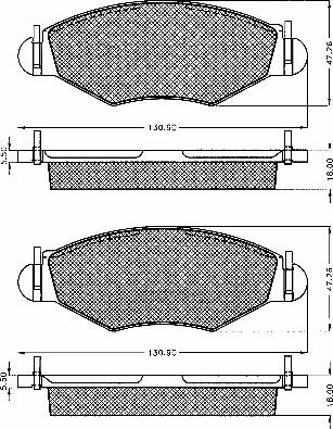 BSF 10555 - Kit de plaquettes de frein, frein à disque cwaw.fr