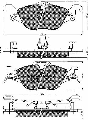 BSF 10550 - Kit de plaquettes de frein, frein à disque cwaw.fr