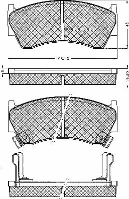 BSF 10558 - Kit de plaquettes de frein, frein à disque cwaw.fr