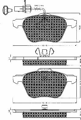 BSF 10553 - Kit de plaquettes de frein, frein à disque cwaw.fr