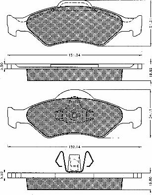 BSF 10552 - Kit de plaquettes de frein, frein à disque cwaw.fr